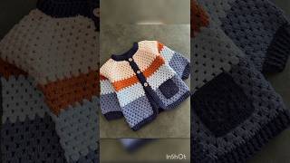 baby boy crochet sweater knitting design  баба  sweater design alhazar [upl. by Iaka]