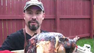 Frying a turkey with quotThe Big Easyquot Infrared Fryer by CharBroil [upl. by Colas654]