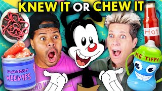 90s Cartoons Food Trivia Battle  Knew It Or Chew It Rugrats Dexters Lab Animaniacs [upl. by Einner795]