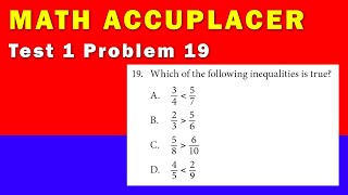 Math Accuplacer  Test 1 Problem 19 [upl. by Acireed]