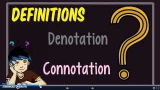 Denotation and Connotation Notes [upl. by Yecad]