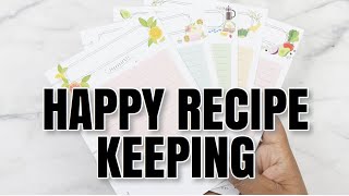 Happy Recipe Keeping Pages  At Home With Quita [upl. by Ecenahs]