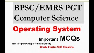 Operating System Question for PGT Exam  EMRS Computer Exam  BPSC Computer Class  By Chealsha [upl. by Anneh]