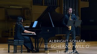 Albright Sonata  III Scherzo quotWill o the wispquot [upl. by Omura855]