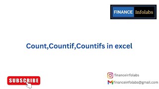 Learn the Count Countif Countifs Functions in Excel [upl. by Ecirtram236]