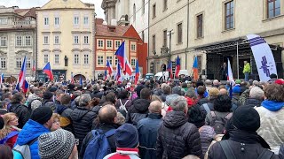 Záznam Demonstrace na Malostranském náměstí Praha 19022024 [upl. by Euridice]