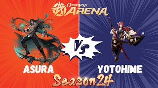 Rank 2 Asura Vs Rank 10 Yotohime  China Server Ranked Match  Onmyoji Arena  Season 24 [upl. by Idelle]