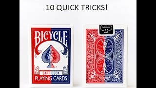 10 Quick Tricks With Bicycle Gaff Deck [upl. by Odlaw]