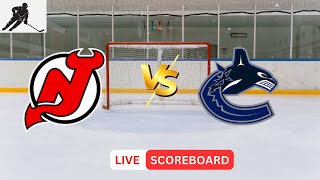 New Jersey Devils VS Vancouver Canucks  NHL Live Scoreboard [upl. by Gustin818]