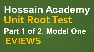 Unit Root Testing Model One Part 1 of 2 EVIEWS [upl. by Inahs]