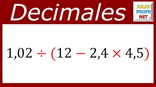 OPERACIONES COMBINADAS CON DECIMALES  Ejercicio 5 [upl. by Yrtsed]