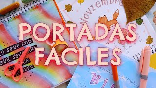 PORTADAS BONITAS para CUADERNOS APUNTES o DIARIO 💘 CARÁTULAS FÁCILES Y CREATIVAS [upl. by Alamat439]