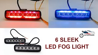 AUTOPOWERZ Fog Lamp Headlight LED Universal For Bike Universal For Car Pack of 3 [upl. by Aennaej]