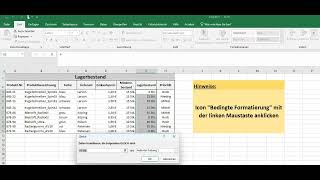 Tabellenkalkulation mit Excel Bedingte Formatierung [upl. by Hans]