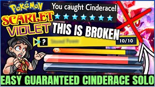 Solo 7 Star Cinderace Raid in 1 Attack GUARANTEED Every Time  Best Pokemon Scarlet Violet Guide [upl. by Neeoma]