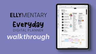 ELLYMENTARY EVERYDAY Digital ZoomNotes Planner Walkthrough [upl. by Gnen]