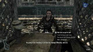 Lets Play Skyrim  32  Riften Plaza Trading [upl. by Onia]