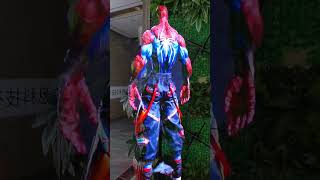 Three spliced ​​holographic SpiderMan suspended display aerial imaging 3D stereoscopic sense [upl. by Adamec714]