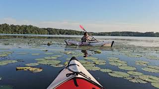 Kayaking Swartswood Lake at Swartswood State Park New Jersey [upl. by Ecined144]