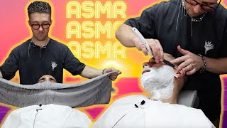 🌅 Super Relaxing 😌 ASMR 🪒Hot Towel Shave In London Barbershop 💈 [upl. by Sion]