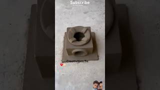 mitti ka chulha beautiful village life clay mud stove making new chulha design chulha making at home [upl. by Isnan]