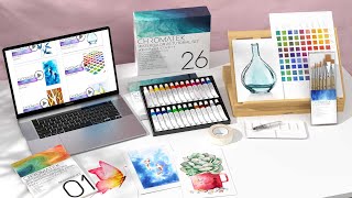 Chromatek 62 Piece Watercolor Set with Video Tutorials [upl. by Berthold]