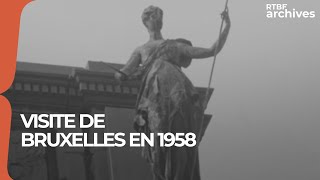 Bruxelles  visite de la ville en 1958   RTBF Archives [upl. by Haseefan362]