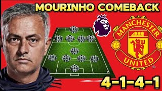 Mourinho ComebackManchester United Potential Line Up With Mourinho Next Season Under Ratcliffe [upl. by Enidlareg]