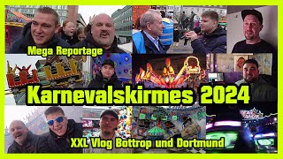 Mega Karnevalskirmes  Bottrop amp Dortmund Reportage Vlog 2024 [upl. by Lladnarc252]