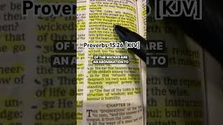 Proverbs 1526 shorts bible bibleverse reading [upl. by Bocyaj]