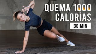 QUEMA 1000 CALORÍAS Con Esta Rutina Cardio de 1 Hora  HIIT de Cuerpo Completo Para Perder Peso [upl. by Nohj]