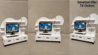 Minyatür TV Ünitesi Nasıl Yapılır  How to Make TV Unit  DIY  Kendin Yap [upl. by Milah]