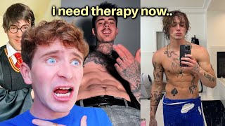 REACTING TO TIKTOK THIRST TRAPS PT 3 disturbing🥰 [upl. by Allimak430]