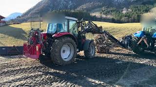 Massey Ferguson 5450 m Trima frontlaster [upl. by Atsirak]