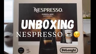 Nespresso Essenza Mini Unboxing unboxing coffee nespresso delonghi fyp [upl. by Sessilu]