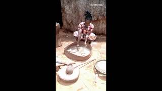 Preparing maize to make flour [upl. by Ovida]