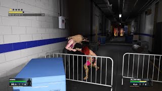 WWE 2K17 Asuka vs Jillian Hall Low blow match [upl. by Strepphon884]