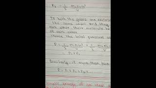 Daltons law of partial pressure with the help of Kinetic Theory of gases [upl. by Alram729]