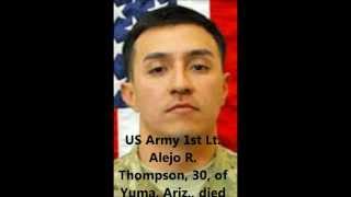 Tribute To Our Fallen Soldiers  US Army 1st Lt Alejo R Thompson 30 of Yuma Ariz [upl. by Charlet]