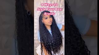 Styling Box Braids boxbraids hairstyles hair protectivestyles naturalhair braids naturalhair [upl. by Herr]