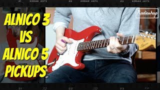 Alnico 3 vs Alnico 5 Pickups Comparison [upl. by Airotciv]