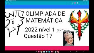 Olimpíada de matemática 2022 nível 1 questão 17 Um grupo de maninos e meninas brinca de roda [upl. by Layton]