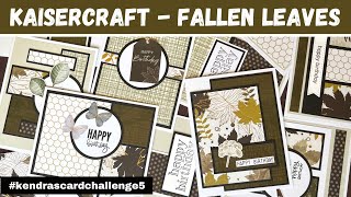 15 CARDS FROM ONE PAPER PAD  Fallen Leaves  Kaisercraft paper pad  kendrascardchallenge5 [upl. by Sinegold]