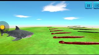 megalodon vs Anaconda Titanoboa  game play  Animal Revolt [upl. by Say328]