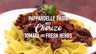 Pappardelle Pasta With Chorizo And Tomato  Back To Basics  MKR Always Open [upl. by Stillas326]