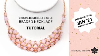 DIY Rondelle and Bicone Beaded Necklace Tutorial [upl. by Baryram]