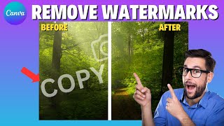 Canva  How to Remove Watermarks with Magic Eraser [upl. by Kristof]