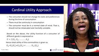 ECON 311 Session 1  Consumer Behaviour Cardinal Utility Approach [upl. by Spencer661]