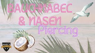 Was tut mehr weh 🤔 NASENPIERCING mit Ring und BAUCHNABEL Piercing ┃💉Marcs Piercing TV [upl. by Rhtaeh]