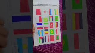 I Drawed 52 World Flags ART viralshorts [upl. by Fadden]